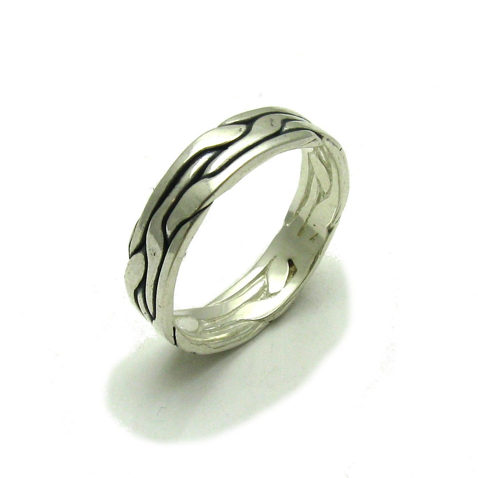 Handmade Sterling Silver Forked Lightning Ring - Solid 925 Silver, Any Size