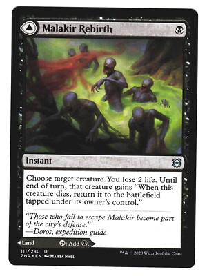 Magic The Gathering MTG Zendikar Rising ZNR 2020 #111 Malakir Rebirth NM x1 LOT2