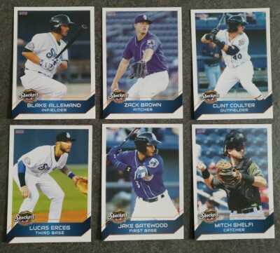 2018 Biloxi Shuckers SINGLE CARDS from Team Card Set - CHOOSE YOUR PLAYER