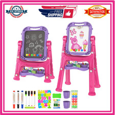 Pizarra de doble cara para ni os con pizarra magn tica y tiza negra