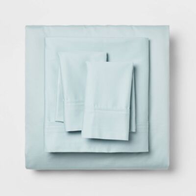 Threshold 400 Thread Count Cotton Sateen 4-Piece Sheet Set Luxurious