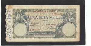 Romania 100 000 Lei P 58a 1945 Vg Ebay