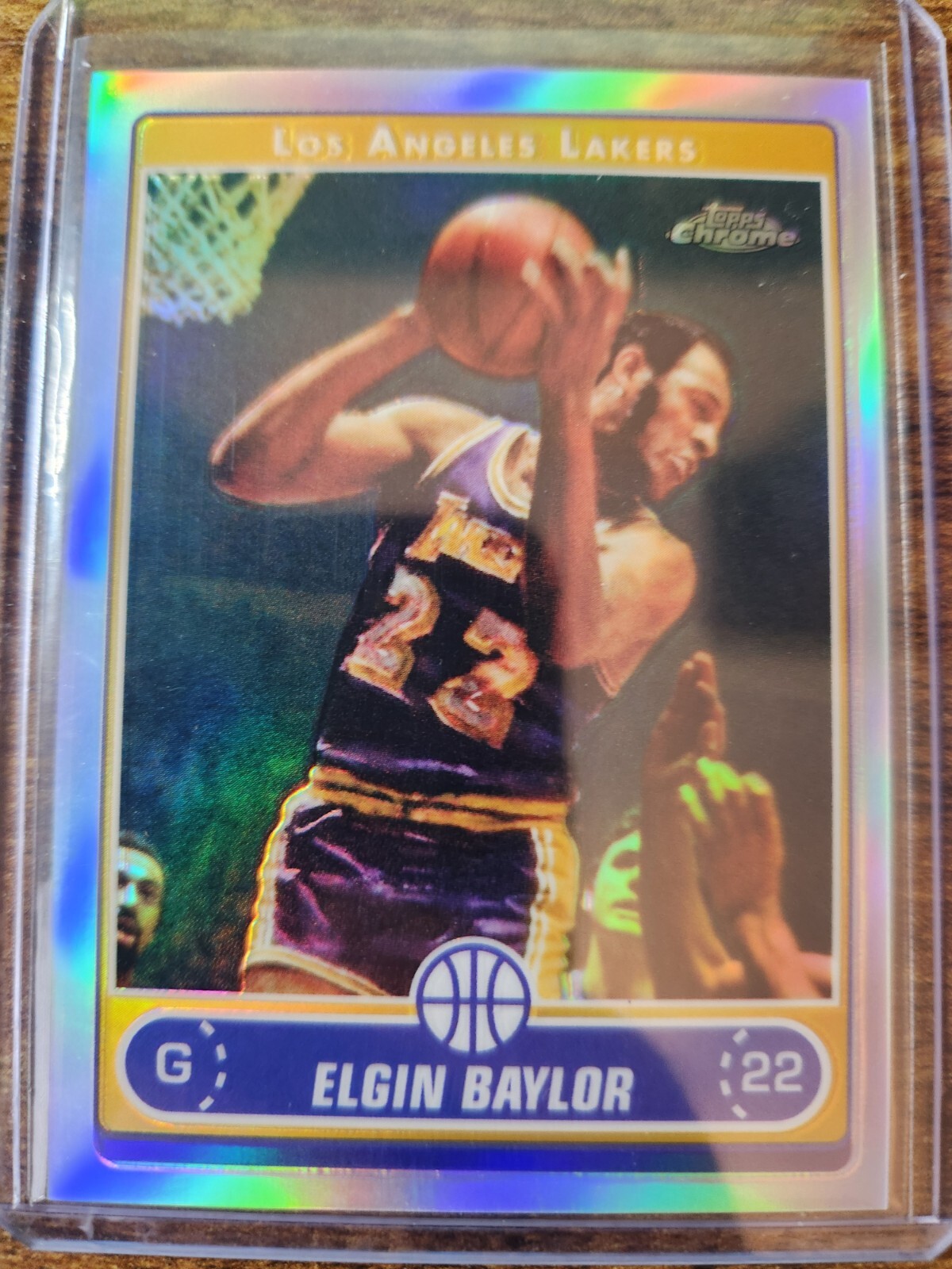 2006-07 Topps Chrome Elgin Baylor Refractor #158 Los Angeles Lakers HOF