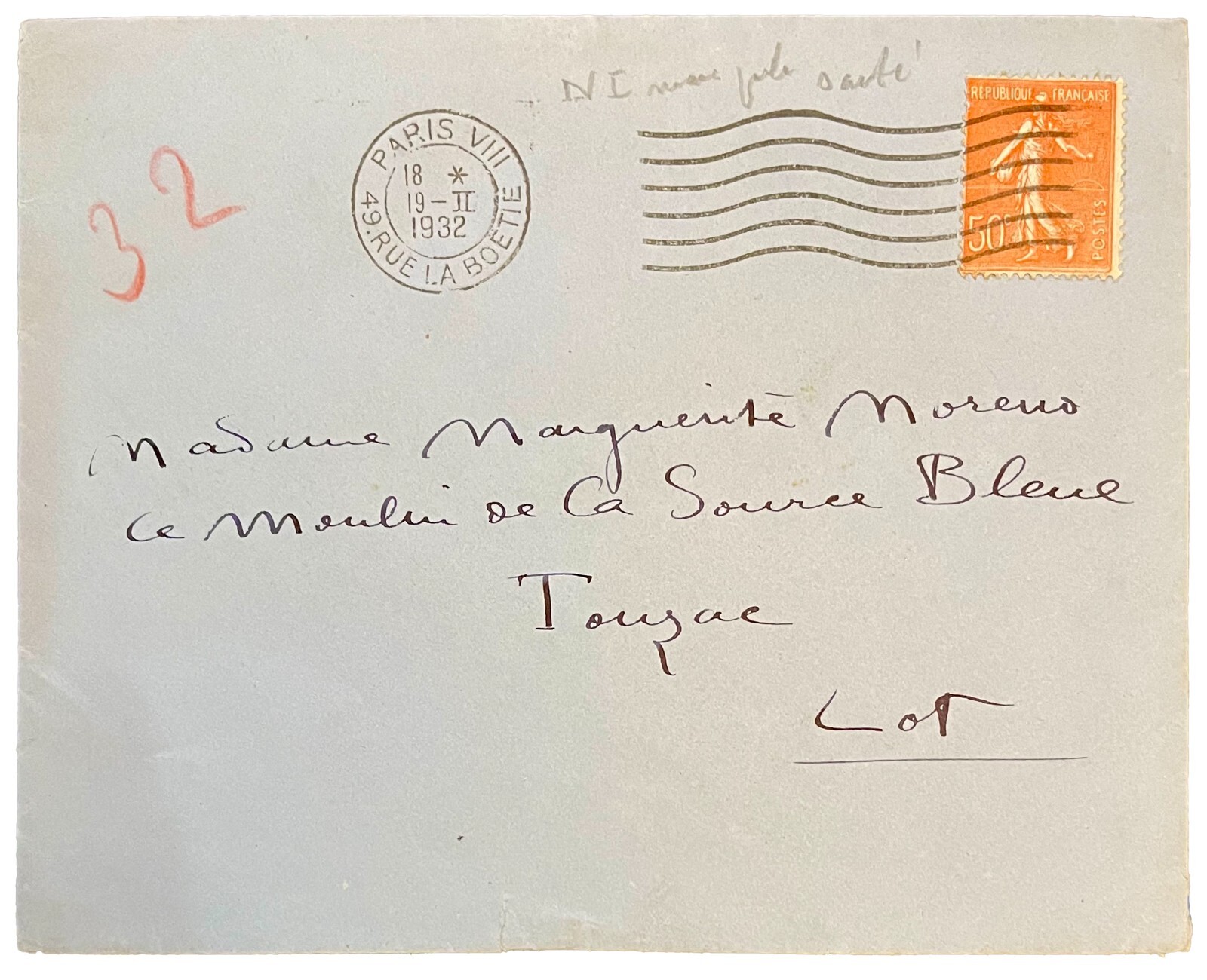 COLETTE, Sidonie-Gabrielle. - Lettre autographe signée, le 5