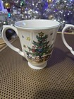 Three Vintage Christmas Mugs Tall Coffee Cups Happy Holidays, NIKKO Japan — photo 4