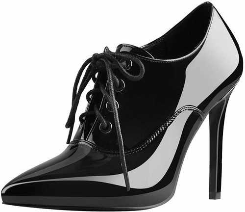 Escarpins Talons Aiguilles White House Black Market - Cuir Verni Noir - Taille US 7.5 - Occasion