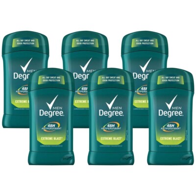 (6 Pack) NEW Degree Anti-Perspirant Deodorant Invisible Extreme Blast 2.7 Ounces