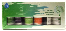 Pursonic 6 Pack 100% Pure Aromatherapy Essential Oils - Orange, Eucalyptus, Tea