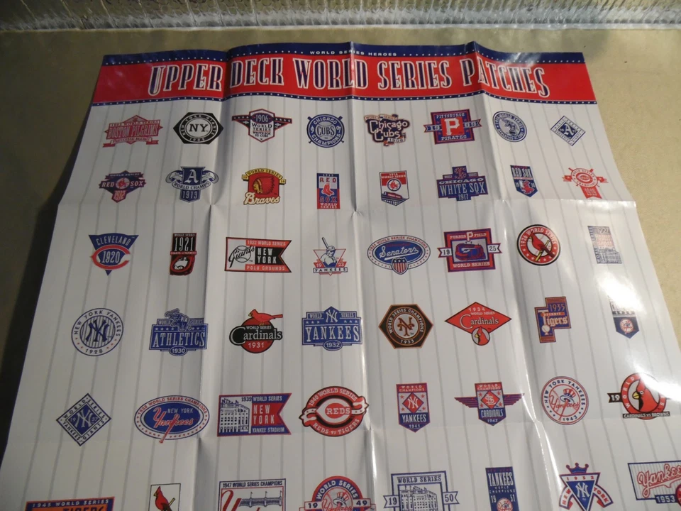 Póster promocional parche serie mundial Upper Deck / medidas 20x29 / envío gratuito a EE. UU. Foto 2 de 2