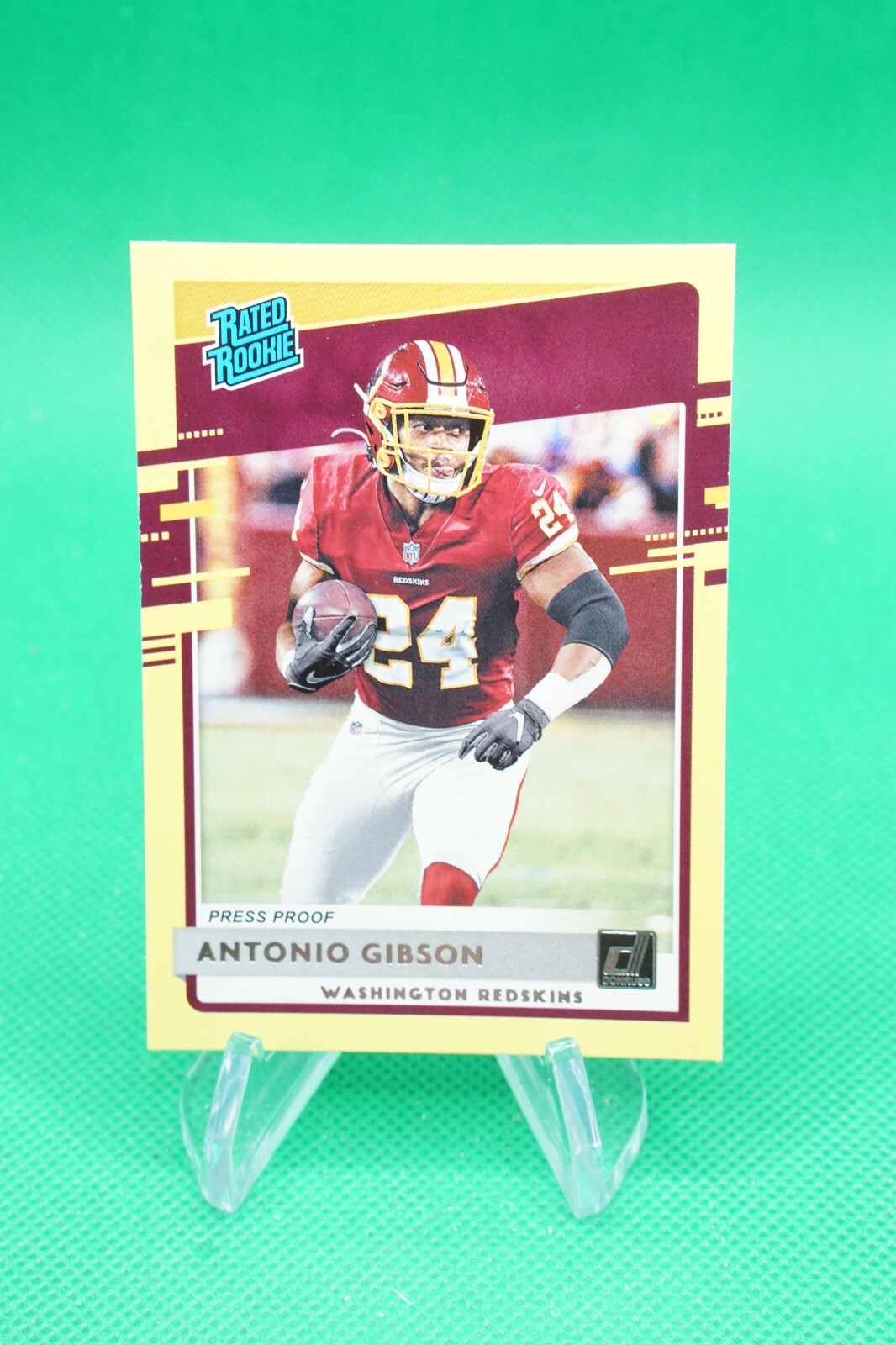 2020 Donruss Rated Rookies Press Proof Yellow #335 Antonio Gibson JM9