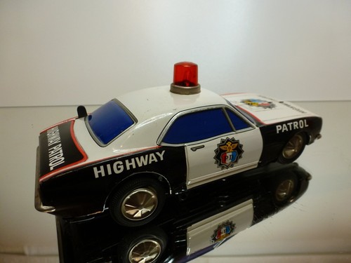 TAIYO TIN TOY CHEVROLET CAMARO SS HIGHWAY PATROL - L19.0cm BATTERY - GOOD - Imagen 5 de 9