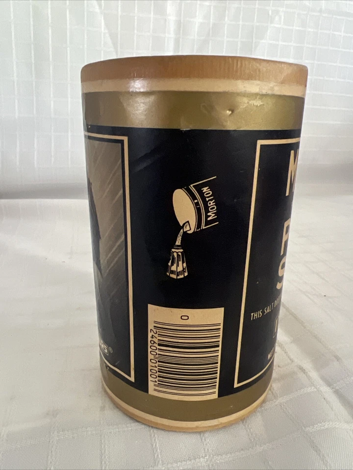 Vintage Commemorative Morton Salt Container “When it Rains it Pours” 1921 Sealed - Image 2 of 4