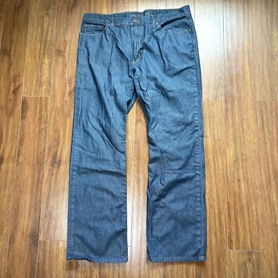 Marks & Spencer Autograph Straight Leg Jeans 38X31 Grey Blue Denim Pants - Image 1 of 4