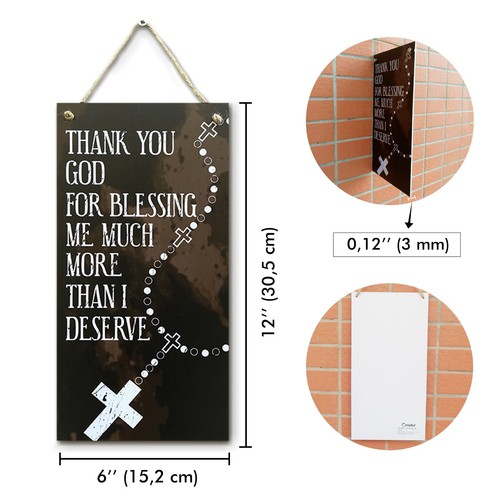 CARISPIBET Thank you God for blessing me | religious decorative sign home decor - Picture 2 of 6