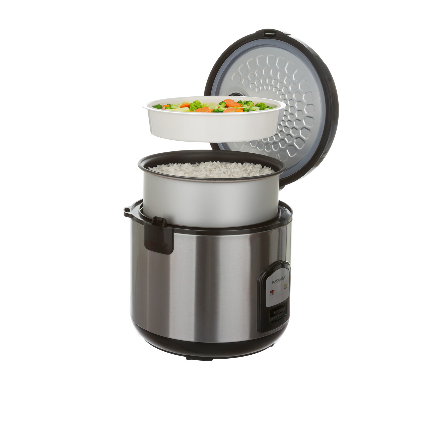 Cuociriso 1,8 L 700 W in acciaio bianco