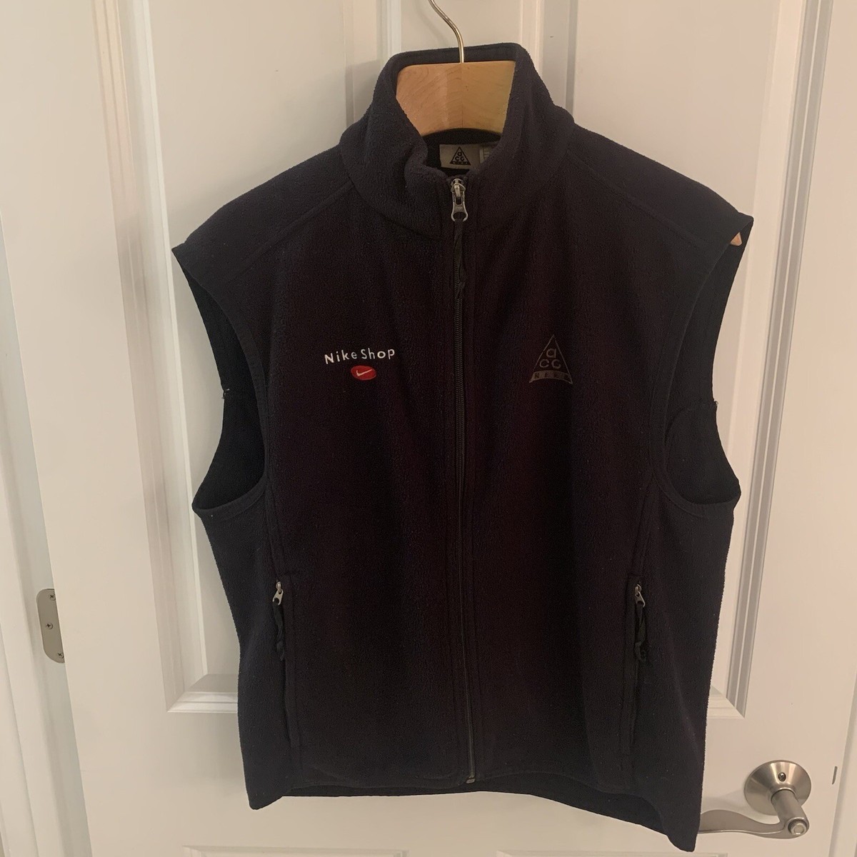 Vintage Nike Shop x ACG Vest Men Medium M Full Zip Black Camp