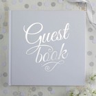 Gästebuch Hochzeit "Guest book" weiß-silber Hochzeitsalbum Hochzeitsdeko 