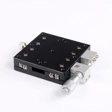 X-Axis 60X60mm Manual Linear Stage 49N 0.01mm Trimming Platform Slider Bearing