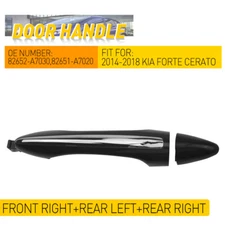 fits Kia Forte Outside Outer Exterior Door Handle Primed Black Rear Left Side