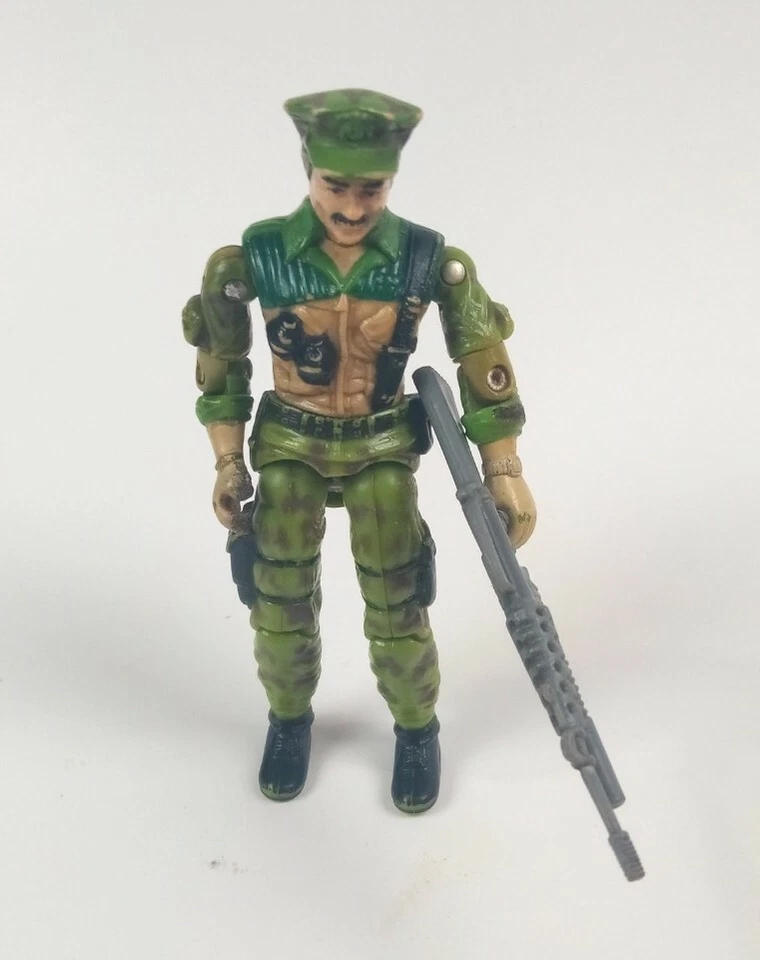 💥1986 Leatherneck Vintage G.I. Joe Marine, Hasbro, Original Figure + Gun 💥 - Image 2 of 4