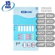 Mintegrity [15pk] 12-Panel Dip Card Urine Drug Test  #MI-WDOA-6124