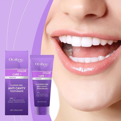 Purple Toothpaste for Teeth Whitening Color Corrector Teeth Cleaning 120g NEW