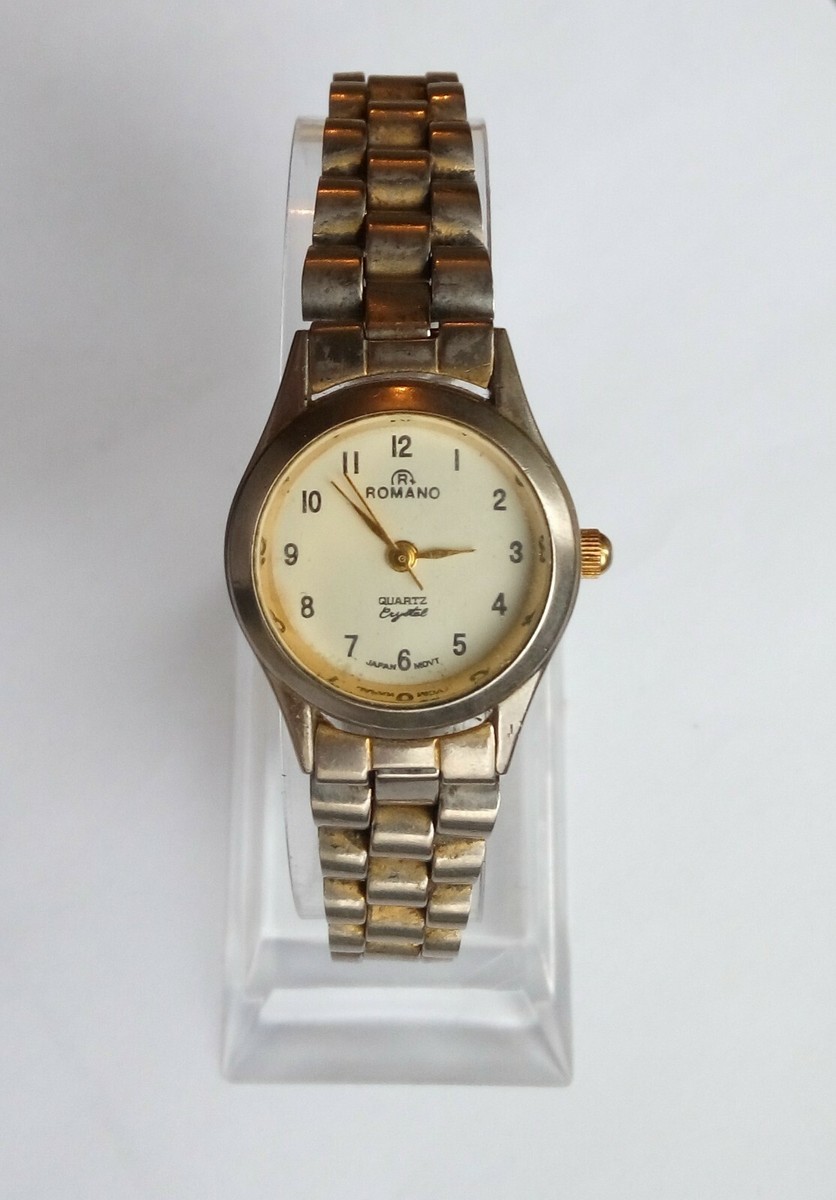 Vintage Romano quartz Ladies Women's watch Nice Metal Strap Japan movt