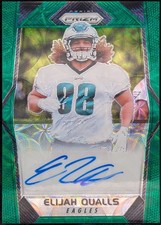 2017 Panini Prizm Rookie Autographs Green Scope #RA-EQ Elijah Qualls RC AU