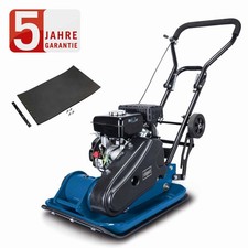 Scheppach Benzin Rüttelplatte HP1900S | 17kN & 5,6PS | Gummimatte & Fahrwerk Set