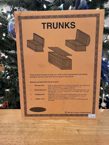 Black Creek Originals Civil War Era Historic Trunk Making Plans