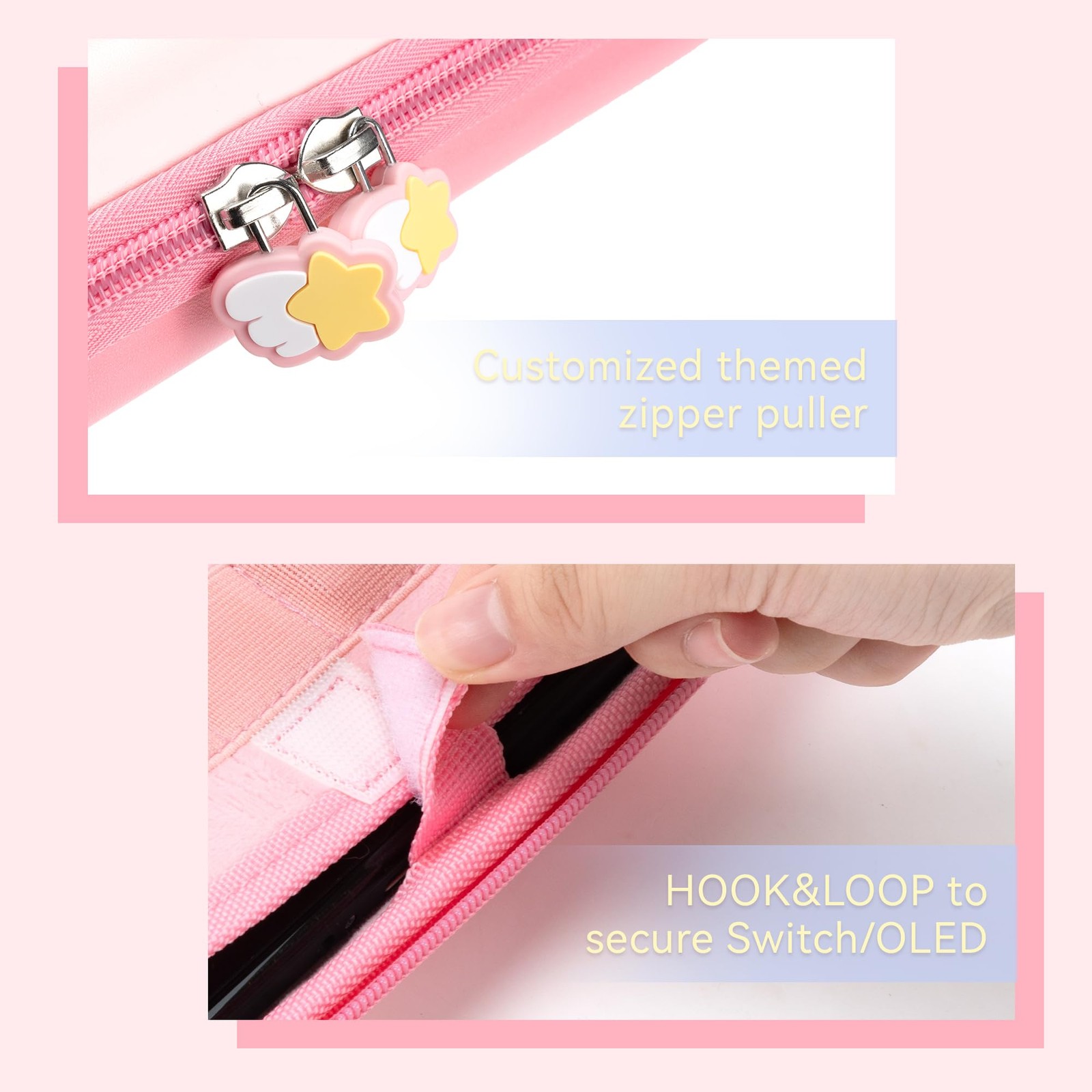 Coque Rigide Rose Haute Résistance Compatible Switch OLED Premium - 4
