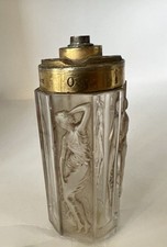 Lalique Le Parisien Crystal Perfume Bottle 4 Femmes Brass Top Bre SGDG #870