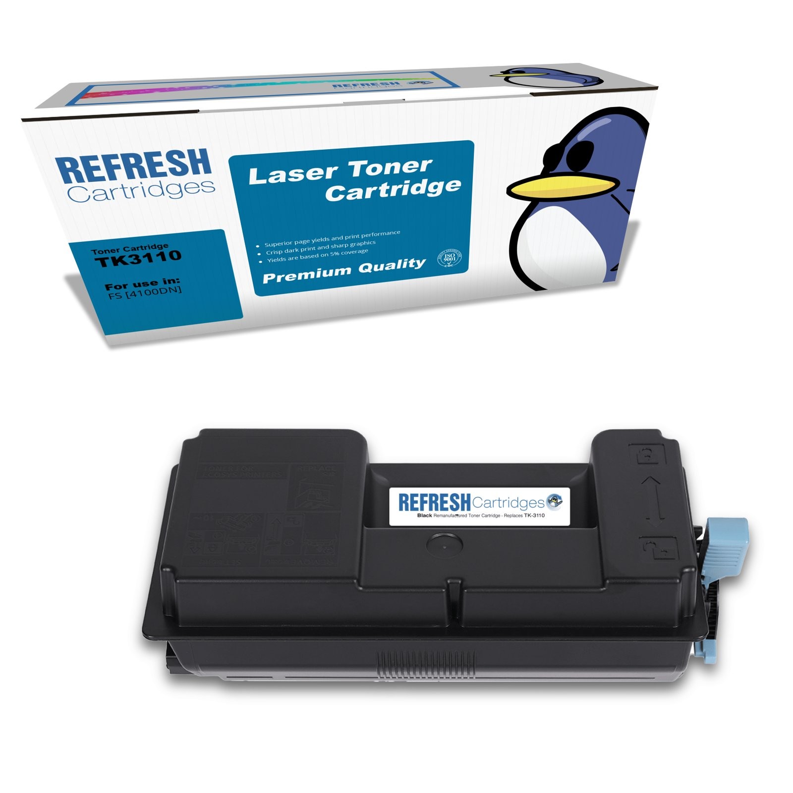 Refresh Cartridges Black TK-3110 Toner Compatible With Kyocera Printers