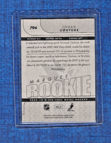 2009-10 OPC O-pee-chee Marquee Rookie # 794 Logan Couture - Foto 2 di 2
