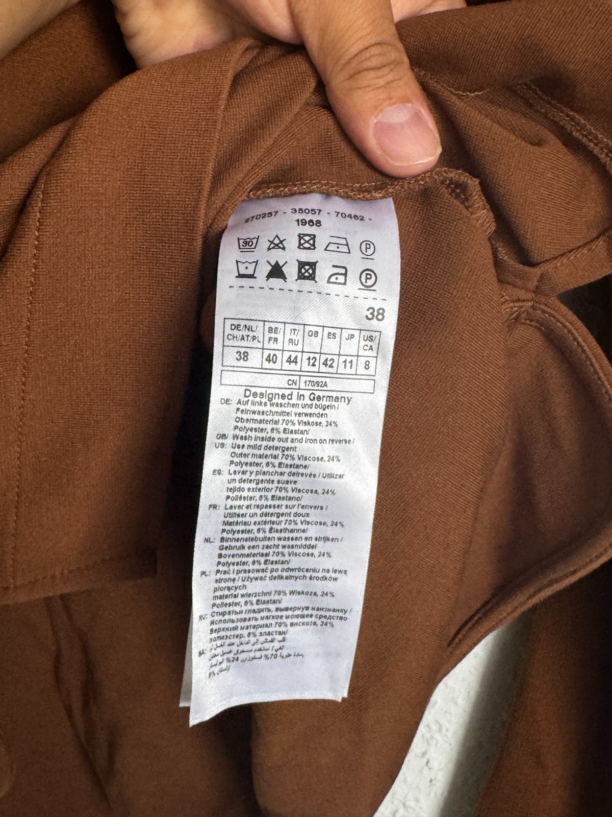 Gerry Weber Collection Russet Brown Funnel Neck Top image 7