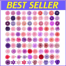 100 Multicolor Dog Collar Flowers for Stylish Pets - Floral Grooming Accessories