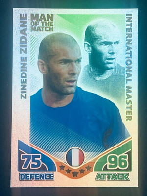 MATCH ATTAX 2010 WORLD CUP MAN OF THE MATCH INTERNATIONAL MASTER ZINEDINE ZIDANE