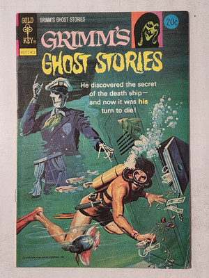 Grimm's Ghost Stories #15 1974 Western Publishing Scuba Diver Cover