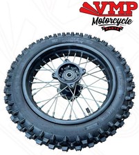 RUOTA POSTERIORE NERA 12" SDG PIT BIKE CON PNEUMATICO adatta 125cc 140cc 160cc 190cc PITBIKE