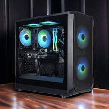 Xotic PC RGB Black Gaming Tower Desktop Ryzen 5 16GB SSD Win11H Radeon