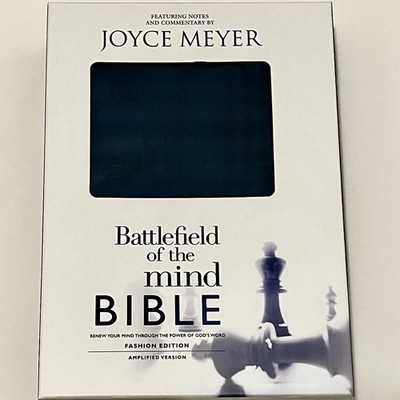 Joyce Meyer Battlefield of the Mind Bible Blue Euroluxe AMP Fashion NEW In Box