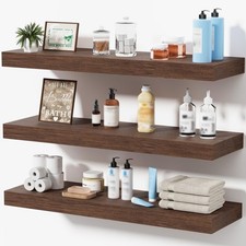 Floating Shelves for Wall, Bathroom Shelves Over Toilet, Wall Shelves  Book ...