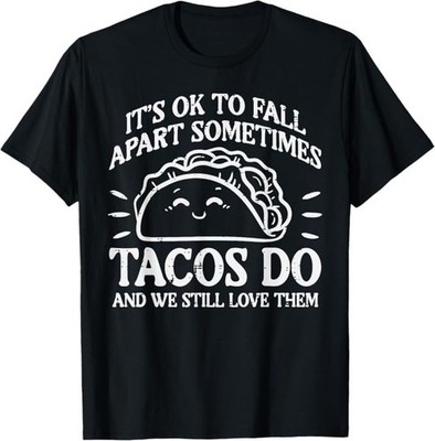 Mental Health Ok to Fall Apart Taco Awareness Men Women Kids T-Shirt