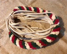 Full 17m Antique Church Bell Ringing Pull Rope & Sally, Campanologists Vintage
