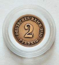 2 Pfennig M&uuml;nze Kaiserreich 1910 - Mzz. A - EG: VZ &bull; Sammlerqualit&auml;t