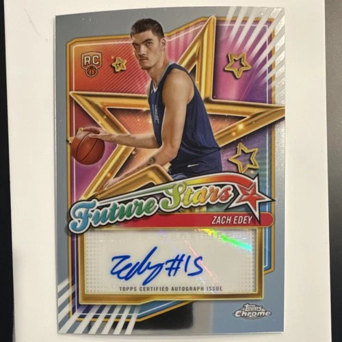 2024-25 Topps Chrome Future Stars Autographs Zach Edey Rookie Memphis Autograph