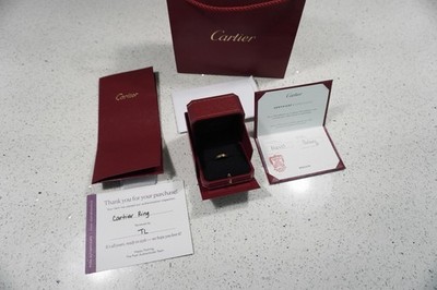 Cartier 18k Yellow Gold Wedding/Anniversary Band Ring 3mm Size 55 Certified