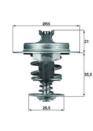 Mahle TX 67 83D Thermostat, KüHlmittel FüR CitroëN, Fiat, Fso, Hyundai, Lada ,-image