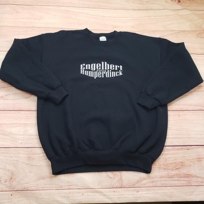 VINTAGE Engelbert Humperdinck Sweatshirt Mens Large Black 2004 Concert Tour 00s