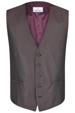 Wilvorst CLASSICs Herren Smokingweste Drop8 Bordeaux gemustert